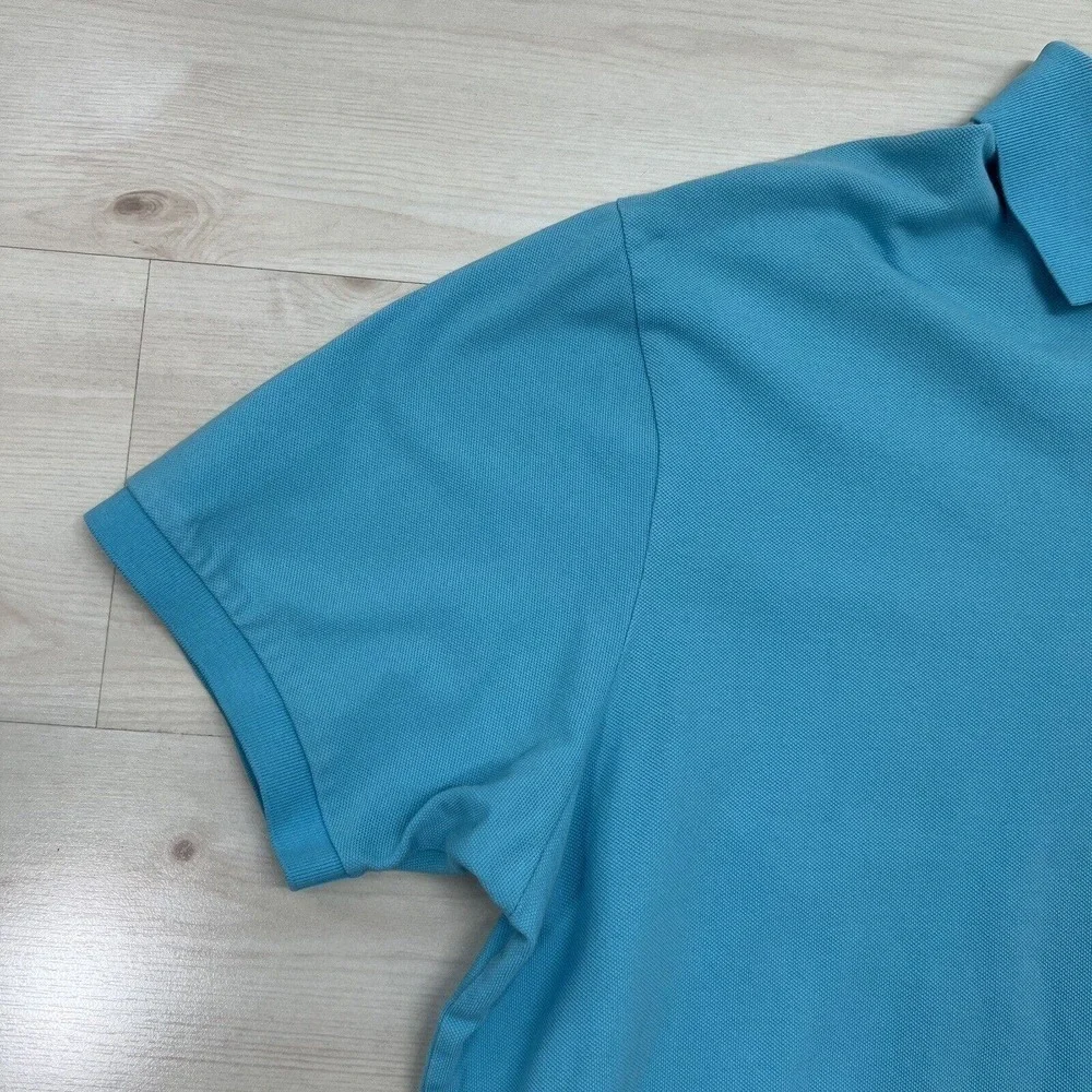 Polo Ralph Lauren Polo Shirt Men's 3XB Big Solid Blue Short Sleeve Cotton Logo